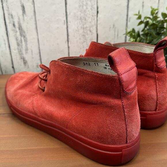 Del Toro Men's Red Suede Chukka Sneaker Size 11 - Picture 5 of 12